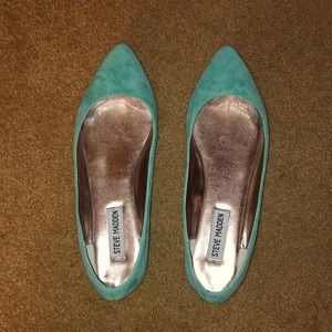 Teal blue Steve Madden flats